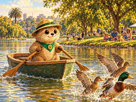 On the water — Zoo Lake Row Boats